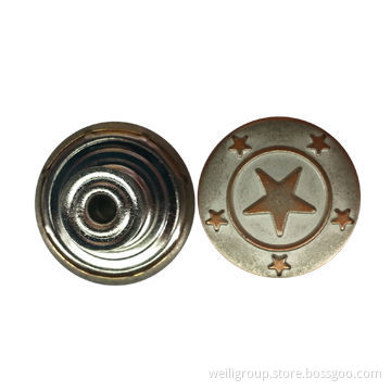 Revolving jeans button, made of brass